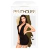 Penthouse Heart Rob - nyakpántos ruha és tanga (fekete)