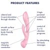 Satisfyer Triple Oh - akkus, csiklókaros vibrátor (pink)