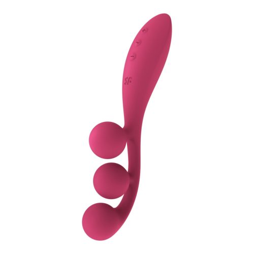 Satisfyer Tri Ball 1 - akkus, multifunkciós vibrátor (piros)