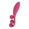 Satisfyer Tri Ball 1 - akkus, multifunkciós vibrátor (piros)