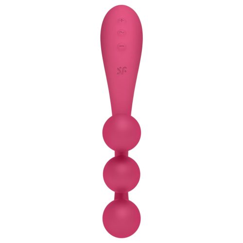 Satisfyer Tri Ball 1 - akkus, multifunkciós vibrátor (piros)