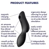 Satisfyer Curvy Trinity 2 - léghullámos 2in1 vibrátor (fekete)