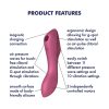 Satisfyer Curvy Trinity 3 - léghullámos 2in1 vibrátor (piros)
