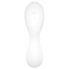 Satisfyer Curvy Trinity 5+ - okos léghullámos 2in1 vibrátor (fehér)