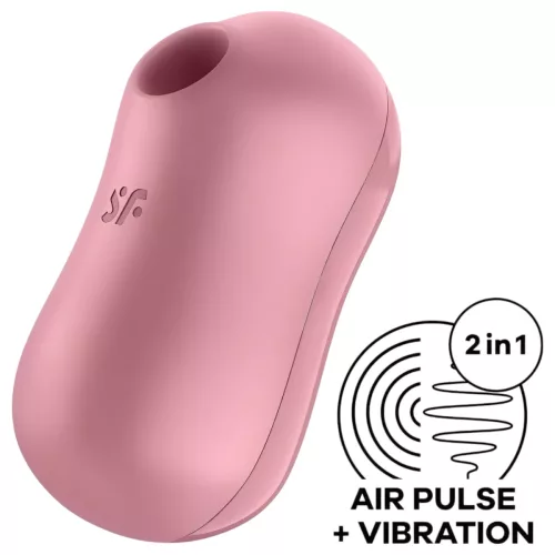 Satisfyer Cotton Candy - léghullámos csikló vibrátor (korall)