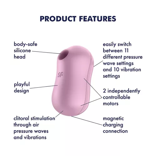Satisfyer Cotton Candy - akkus léghullámos csikló vibrátor (lila)