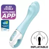 Satisfyer Air Pump Vibrator 5 – App-vezérelt (kék)
