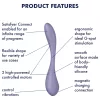 Satisfyer G-spot Flex 5 – App-vezérelt G-pont vibrátor (lila)
