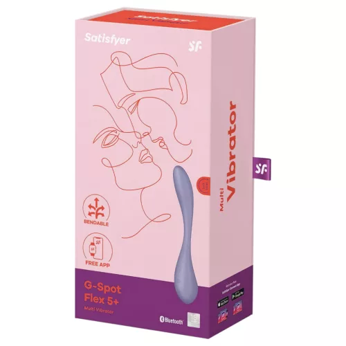 Satisfyer G-spot Flex 5 – App-vezérelt G-pont vibrátor (lila)