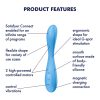 Satisfyer G-spot Flex 4 - okos G-pont vibrátor (türkiz)