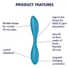 Satisfyer G-spot Flex 1 - akkus, vízálló G-pont vibrátor (zöld)