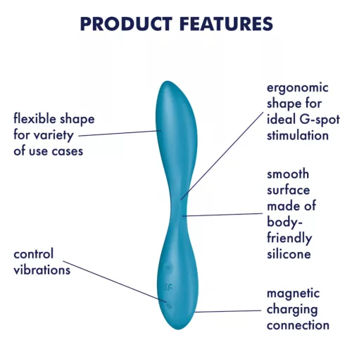 Satisfyer G-spot Flex 1 - akkus, vízálló G-pont vibrátor (zöld)