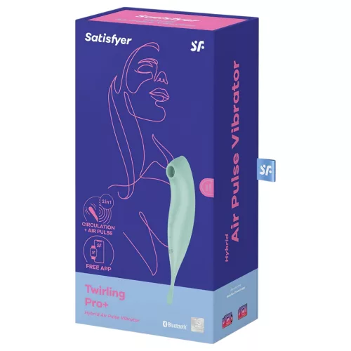 Satisfyer Twirling Pro - App-vezérelt csiklóvibrátor (menta)