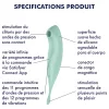 Satisfyer Twirling Pro - App-vezérelt csiklóvibrátor (menta)