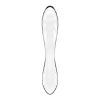 Satisfyer Dazzling Crystal 1 - 2 végű üveg dildó (áttetsző)