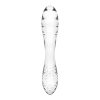 Satisfyer Dazzling Crystal 1 - 2 végű üveg dildó (áttetsző)