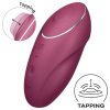 Satisfyer Tap & Climax 1 - 2in1 vibrátor és csiklóizgató (piros)