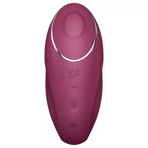 Satisfyer Tap & Climax 1 - 2in1 vibrátor és csiklóizgató (piros)