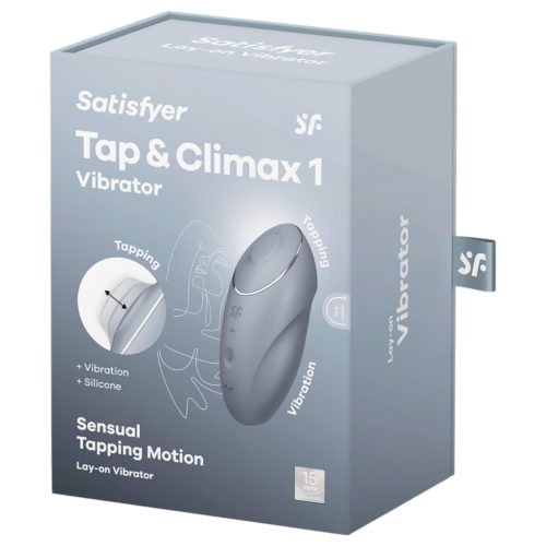 Satisfyer Tap & Climax 1 - 2in1 csikló vibrátor (szürke)