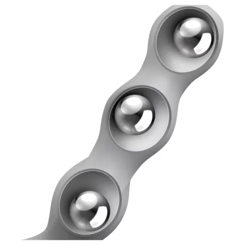 Satisfyer Triple Ball-R - gyöngyös dildó (szürke)