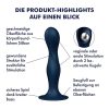 Satisfyer Double Ball-R - súlyozott dildó (kék)