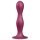 Satisfyer Double Ball-R - tapadótalpas súlyozott dildó (piros)