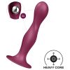 Satisfyer Double Ball-R - tapadótalpas súlyozott dildó (piros)