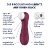 Satisfyer Pro 2 Gen3 - okos léghullámos csiklóizgató (bordó)