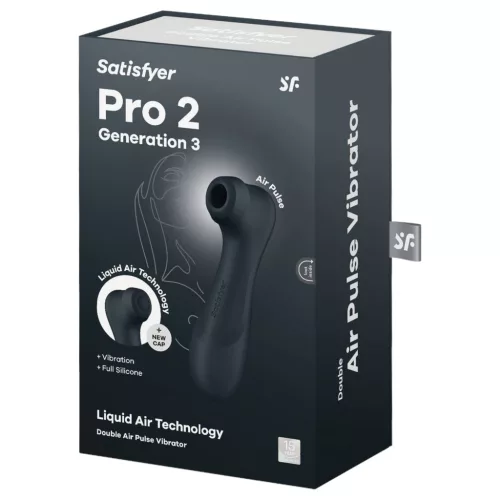 Satisfyer Pro2 Gen3 - léghullámos csiklóizgató (sötét szürke)