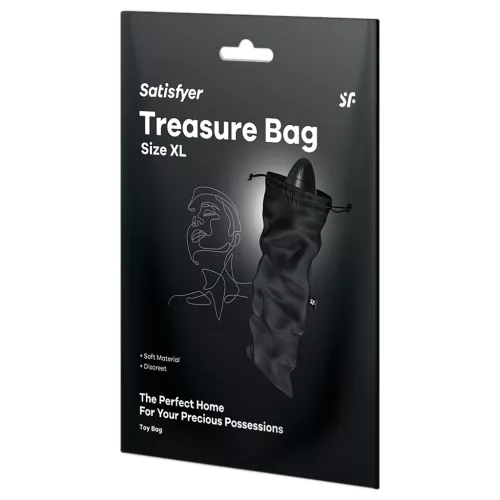 Satisfyer Treasure Bag XL - diszkrét szexjáték tároló táska - nagy (fekete)