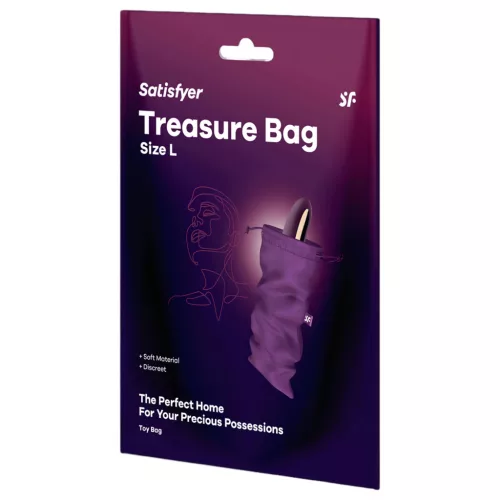 Satisfyer Treasure Bag L - diszkrét szexjáték tároló táska - közepes (lila)