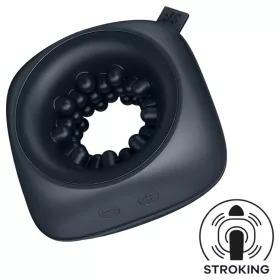   Satisfyer Ring Stroker - akkus, vibrációs maszturbátor (fekete)
