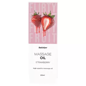 Satisfyer - ízesített masszázsolaj - eper (250ml)