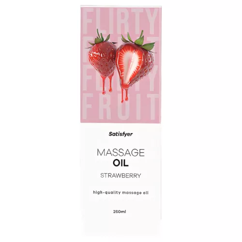 Satisfyer - ízesített masszázsolaj - eper (250ml)