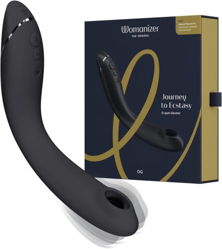 Womanizer OG - akkus, léghullámos 2in1 vibrátor (fekete)