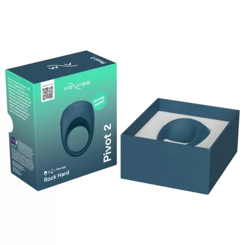 We-Vibe Pivot 2 – App-vezérelt vibrációs péniszgyűrű, férfiaknak (kék)