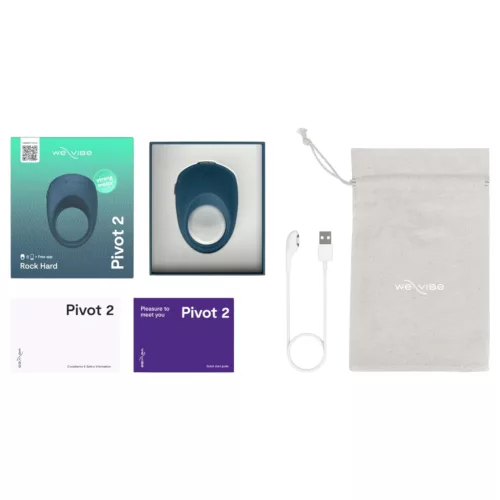 We-Vibe Pivot 2 – App-vezérelt vibrációs péniszgyűrű, férfiaknak (kék)