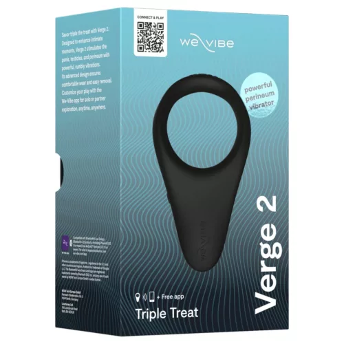 We-Vibe Verge 2 – App-vezérelt vibrációs péniszgyűrű, férfiaknak (fekete)