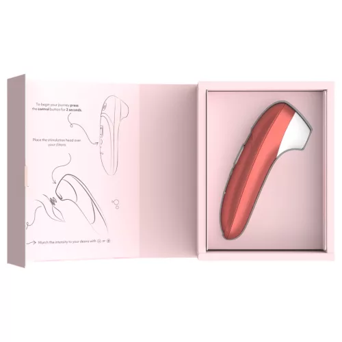 Womanizer Pro - léghullámos csiklóizgató (piros)