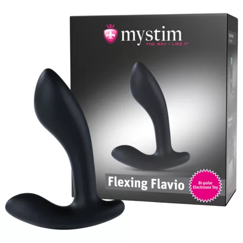 mystim Flexing Flavio - elektro prosztata vibrátor (fekete)