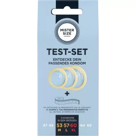   Mister Size Test-Set - óvszer próbacsomag méretmérő szalaggal (3 db)