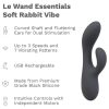 le Wand Soft Rabbit - 2 motoros csiklókaros vibrátor (fekete)