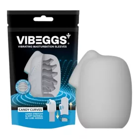   VIBEGGS Candy Curves - vibrációs tojás maszturbátor (fehér)