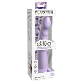   Dillio Slim Seven - tapadókorongos stimuláló dildó (20cm) - lila