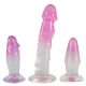 Crystal Clear - anál tréner készlet - 3db (átlátszó-pink)