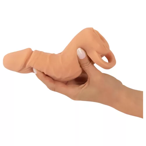Nature Skin - péniszköpeny és műpunci - 18 cm (testszínű)