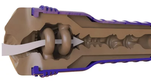 Fleshlight Boost Bang - élethű művagina maszturbátor (barna)