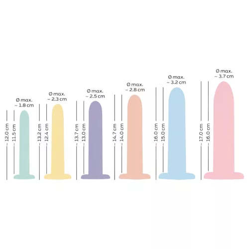 You2Toys - Six in a Row - dildó trainer szett - 6 db (színes)