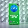 EXS Ribbed, Dotted and Flared - pontozott óvszer (12 db)