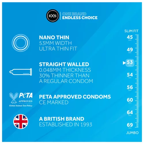 EXS Nano Thin - ultravékony óvszer (100 db)